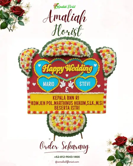 Papan Bunga Pernikahan Sambirejo